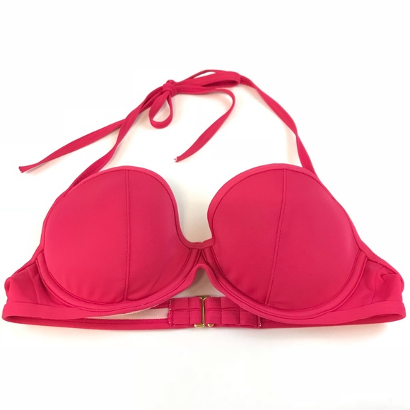 Victoria's Secret Other - Victoria’s Secret Bikini Top 32C Halter Pink Padd